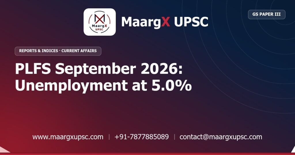 PLFS September 2026: Unemployment at 5.0% - MaargX UPSC Current Affairs