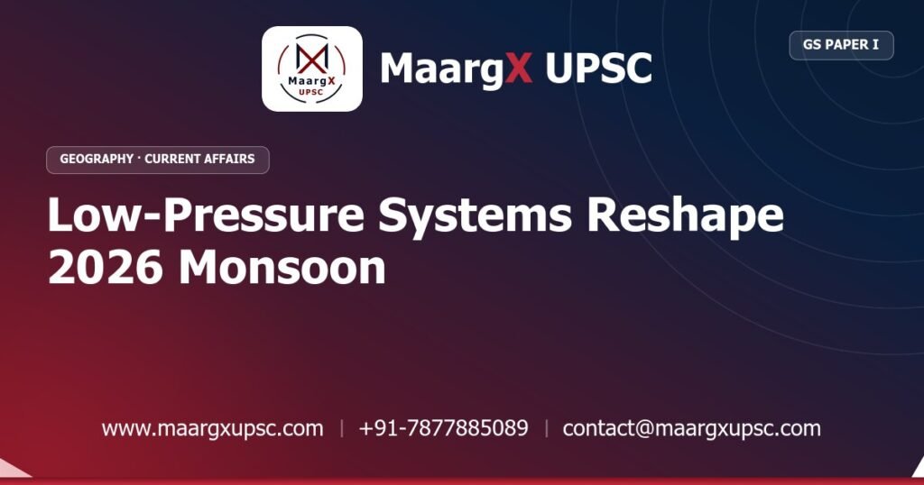 Low-Pressure Systems Reshape 2026 Monsoon - MaargX UPSC Current Affairs