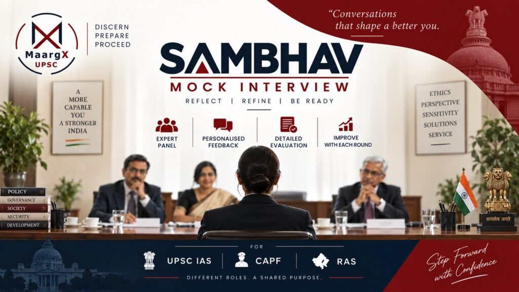 MaargX UPSC SAMBHAV Mock Interview banner: UPSC Personality Test simulation