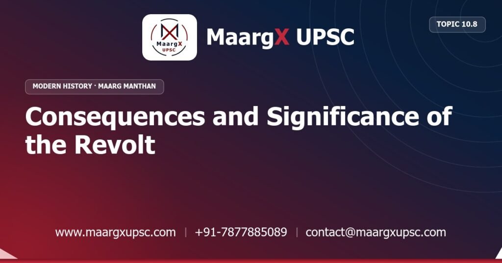 Consequences and Significance of the Revolt - Modern History - MaargX UPSC Maarg Manthan