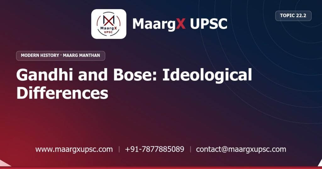 Gandhi and Bose: Ideological Differences - Modern History - MaargX UPSC Maarg Manthan