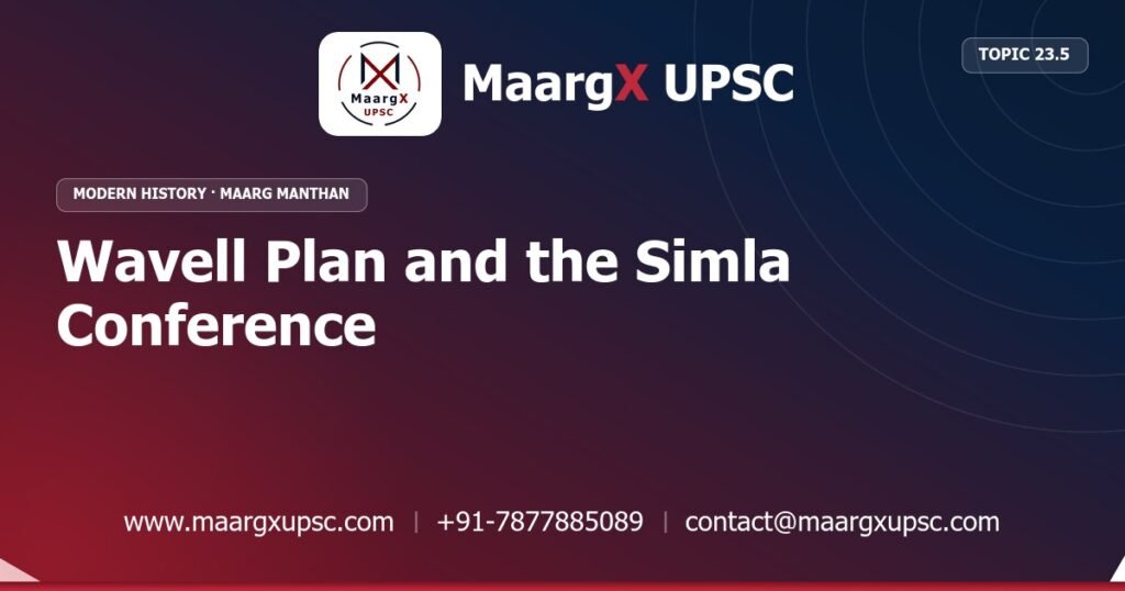 Wavell Plan and the Simla Conference - Modern History - MaargX UPSC Maarg Manthan
