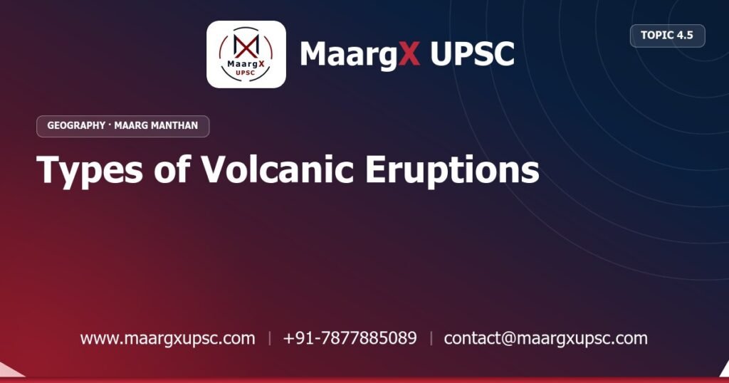 Types of Volcanic Eruptions - Geography - MaargX UPSC Maarg Manthan
