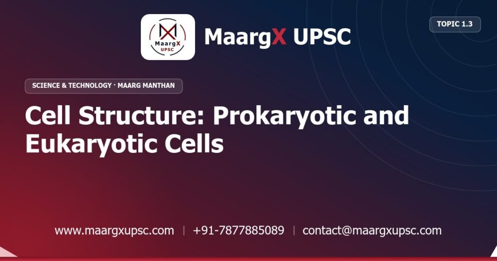 Cell Structure: Prokaryotic and Eukaryotic Cells - Science & Technology - MaargX UPSC Maarg Manthan
